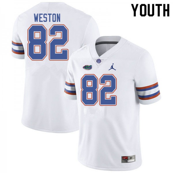 Jordan Brand Youth #82 Ja'Markis Weston Florida Gators College Football Jersey White